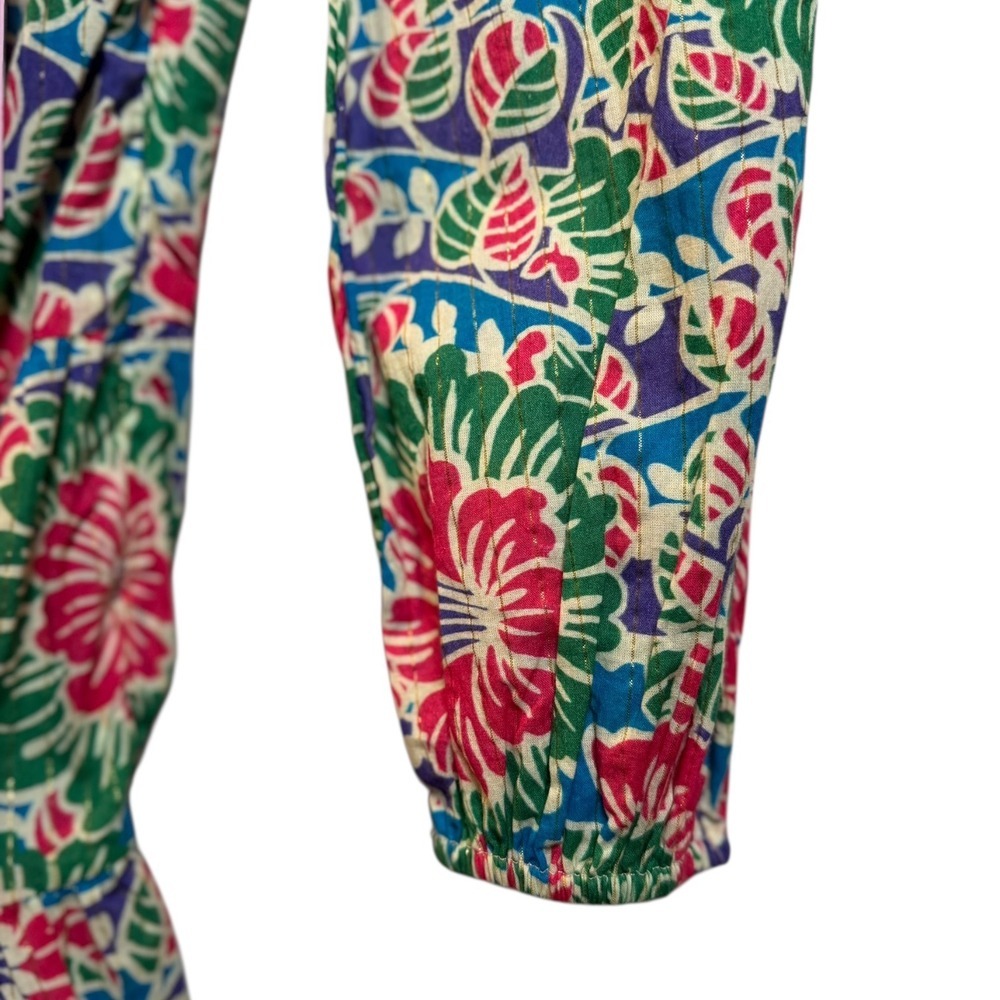 RIXO London Roxy Hibiscus Floral Long Sleeve Vacation Mini Dress Sz M NWT Cotton - Picture 10 of 13